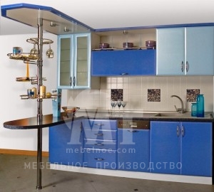 синий кухонный гарнитур 1